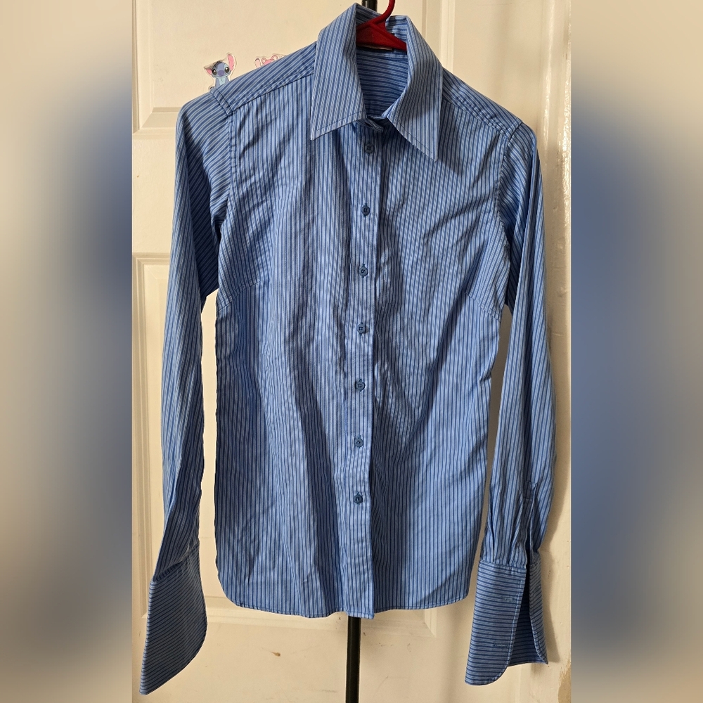 Thomas Pink women striped Button-Down  blue color size on last pictures